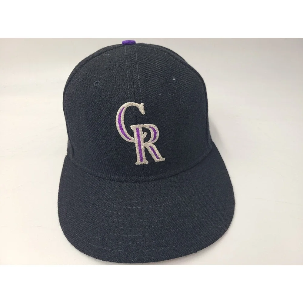 Vintage Colorado Rockies New Era 59Fifty Pro Model Fitted 7 1/8 Hat Cap Wool MLB